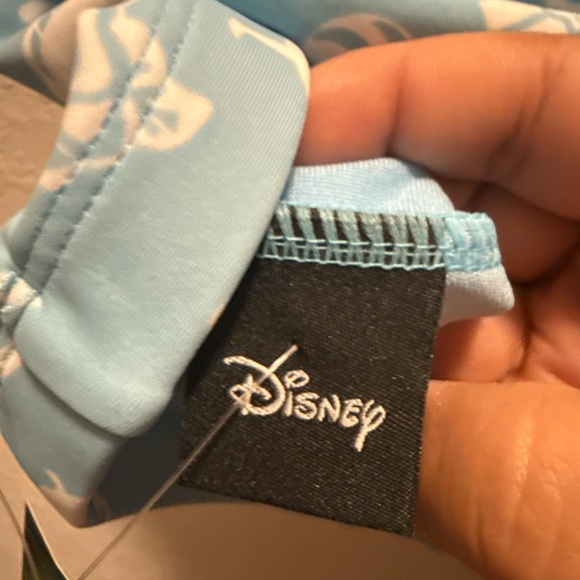 Hot Topic Disney Alice In Wonderland Swimsuit Swim Crop Top Collar Blue Plus 5 - Picture 6 of 7